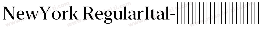 NewYork RegularItal字体转换